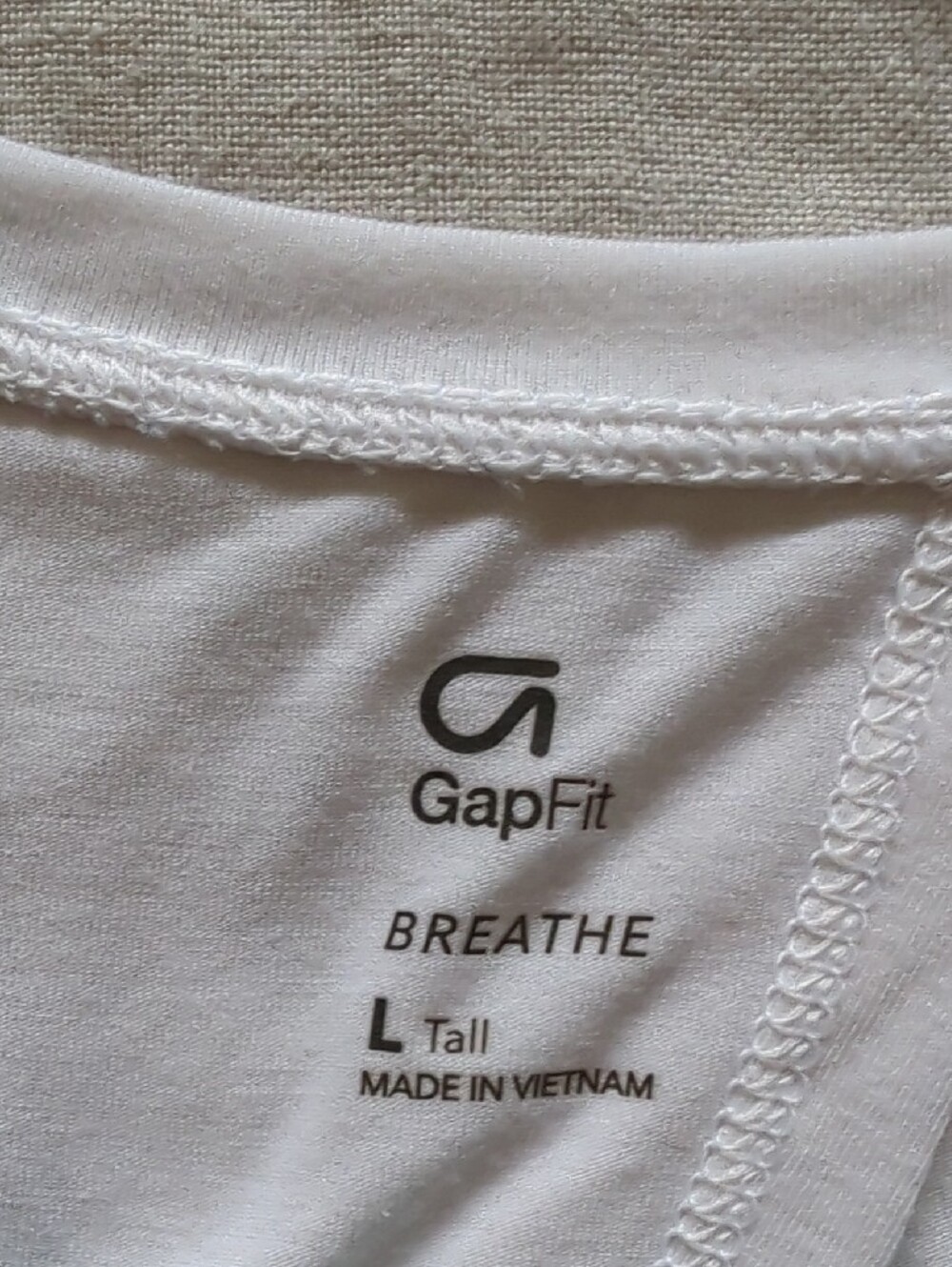 GapFit White Women's Open Back Exercise Top - size Large Tall - Picture 2 of 5